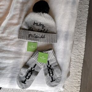 BNWT Kate Spade Toque and Mitt set